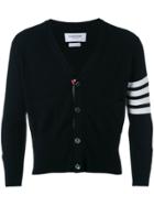 Thom Browne Four Stripe Sleeve Cardigan - Black