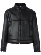 Gosha Rubchinskiy Short Shearling Coat, Men's, Size: Xl, Black, Acrylic/polyester