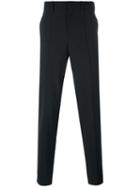 Neil Barrett - Contrast Color Band Trousers - Men - Silk/cotton/polyester/wool - 50, Black, Silk/cotton/polyester/wool