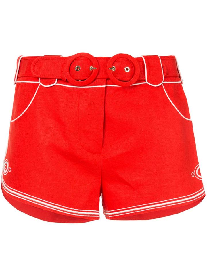 Zimmermann Ninety-six Corded Shorts - Red