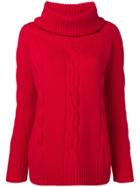 Philo-sofie Embossed Turtleneck Sweater - Red