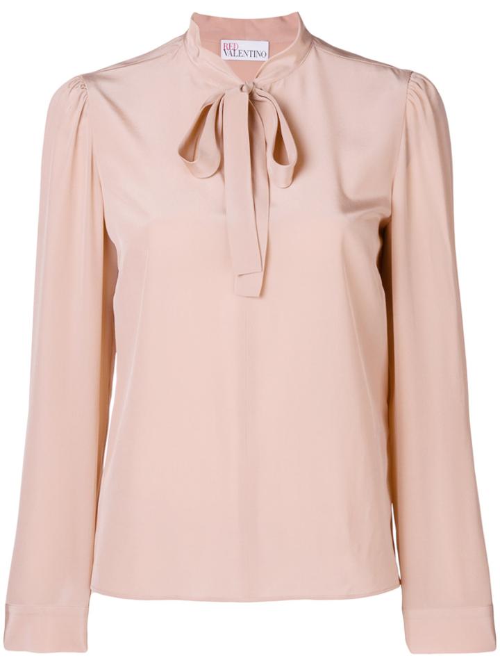 Red Valentino Pussy Bow Longsleeved Blouse - Pink & Purple