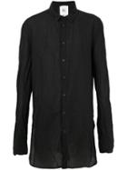 Lost & Found Rooms - Pocket Longline Shirt - Men - Cotton/linen/flax - M, Black, Cotton/linen/flax