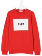 Msgm Kids Teen Branded Sweatshirt - Red