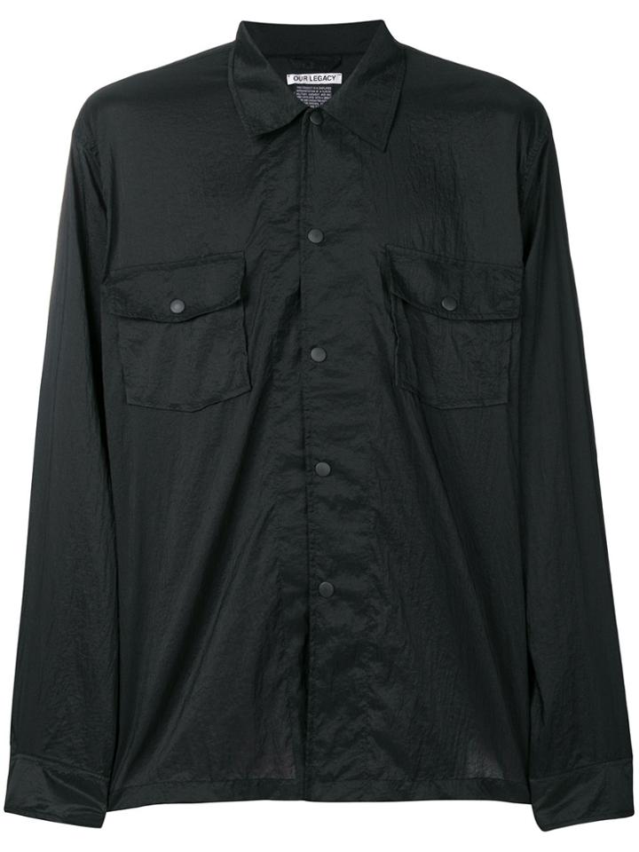 Our Legacy Shimmer Chest Pocket Shirt - Black