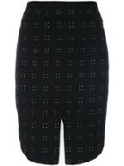Emporio Armani Front Slit Skirt - Black