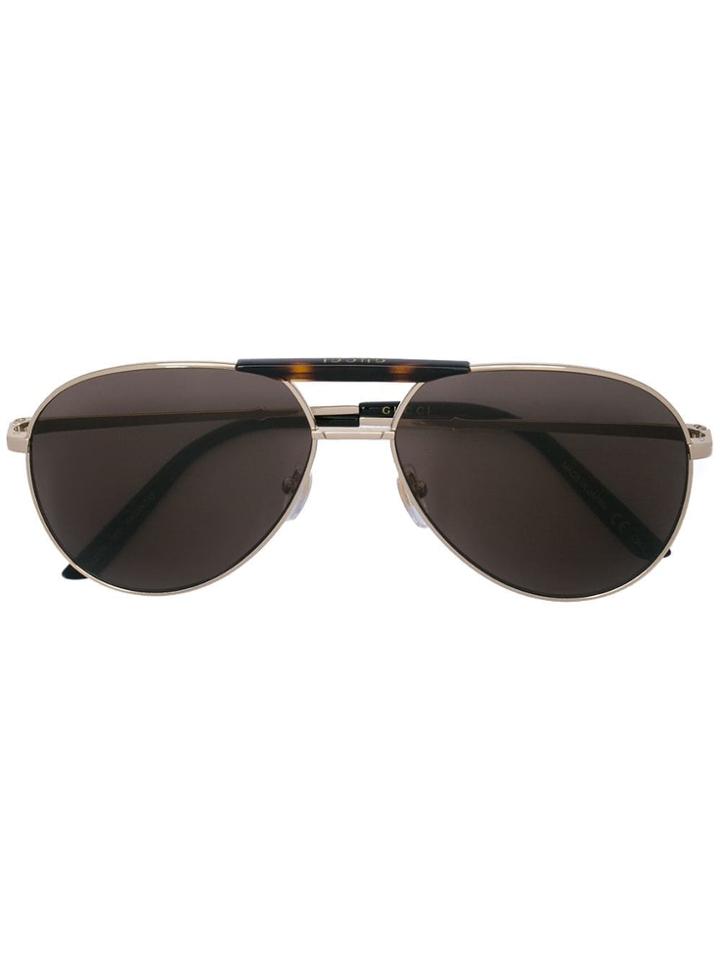 Gucci Eyewear Aviator Frame Sunglasses - Black