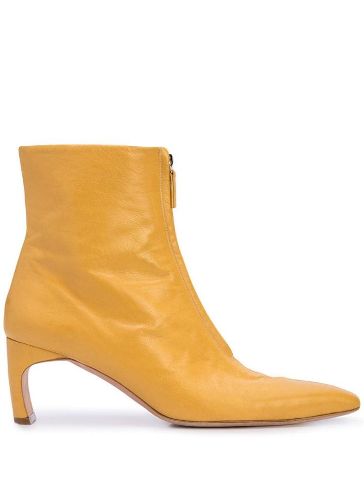 Rosetta Getty Zipped Ankle Boots - Yellow
