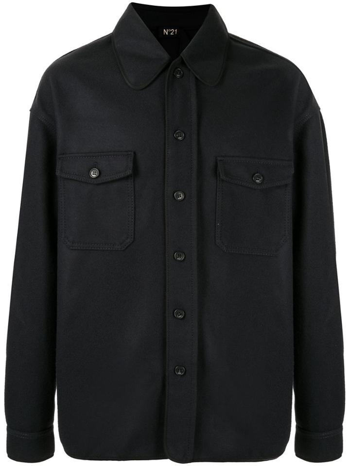 Nº21 Oversized Long-sleeved Shirt - Blue