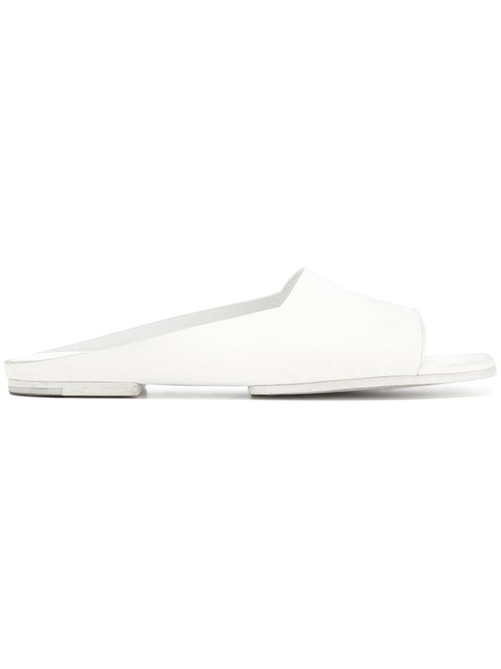 Marsèll Square Toe Flip-flops - White
