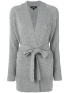 Theory Belted Long Cardigan - Grey