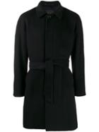 Paltò Belted Single-breasted Coat - Black