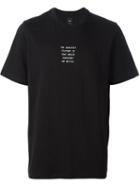 Oamc Quote Print T-shirt, Men's, Size: Xl, Black, Cotton