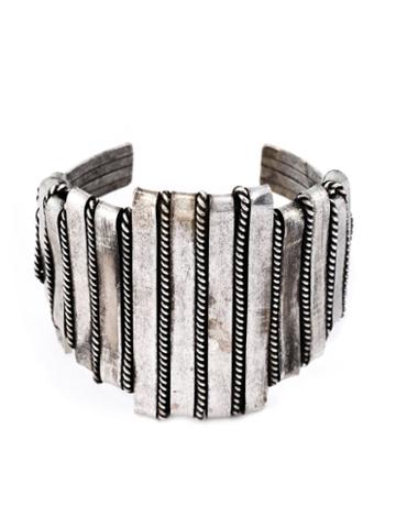 Striped Cuff, Women's, Metallic, Claude Montana Vintage