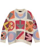 Burberry Intarsia-knit Jumper - Nude & Neutrals