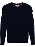 Burberry Military Braid Detail Sweater - Blue