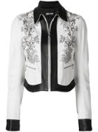 Just Cavalli Monochrome Bead Detail Jacket - White