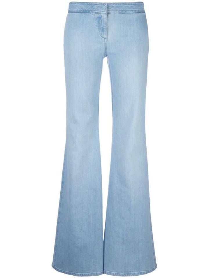 Balmain Mid-rise Flared Jeans, Women's, Size: 34, Blue, Cotton/spandex/elastane