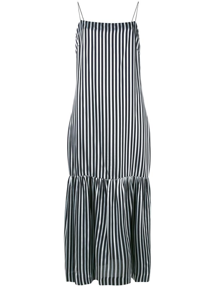 Elizabeth And James Spaghetti Strap Stripe Dress - Black