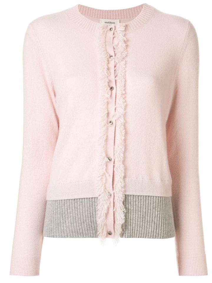 Onefifteen Fringe Trim Cardigan - Pink