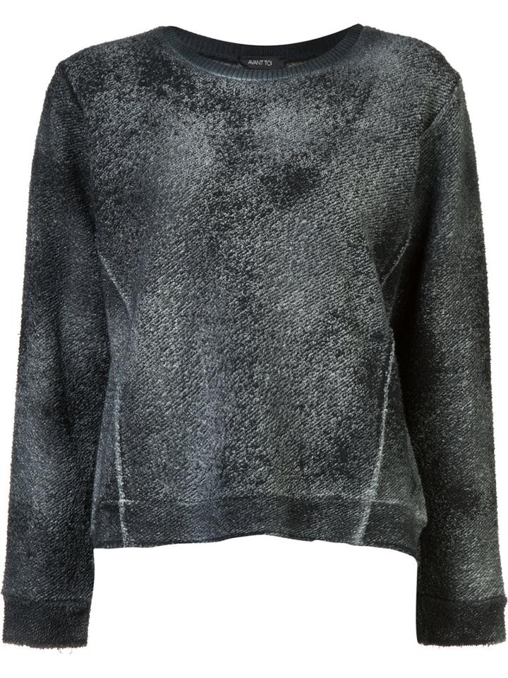 Avant Toi Faded Effect Jumper, Women's, Size: Medium, Grey, Cotton/linen/flax/polyamide