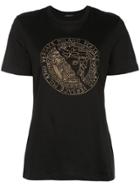 Versace Embellished Medusa Milano T-shirt - Black
