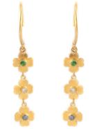 Marie Helene De Taillac Flower Pendant Earrings