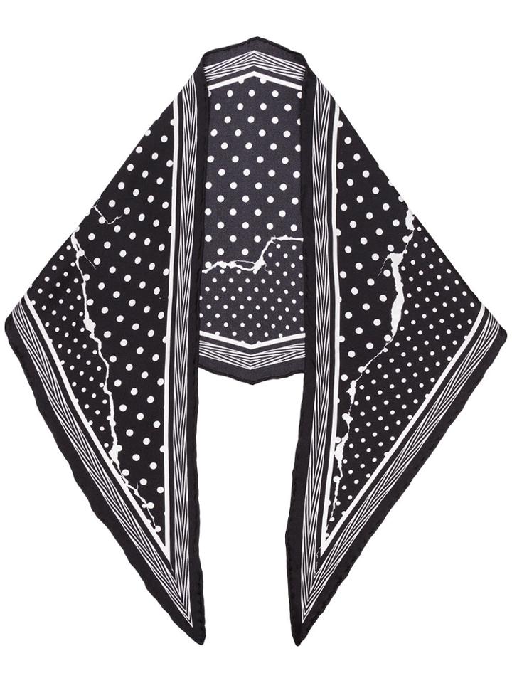 Haider Ackermann Silk Polka Dot Ripped Effect Scarf - Black