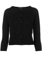 Samantha Sung - Cropped Cardigan - Women - Cashmere/wool - L, Black, Cashmere/wool
