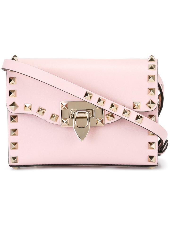 Valentino Valentino Garavani 'rockstud' Cross Body Bag, Women's, Pink/purple, Leather/metal