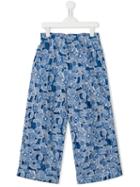 Simonetta Floral Print Trousers, Girl's, Size: 16 Yrs, Blue