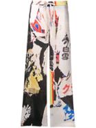 Marques'almeida Poster Print Flared Trousers - White