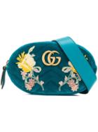 Gucci Velvet Belt Bag - Blue