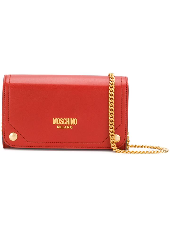 Moschino Chain Crossbody Bag - Red