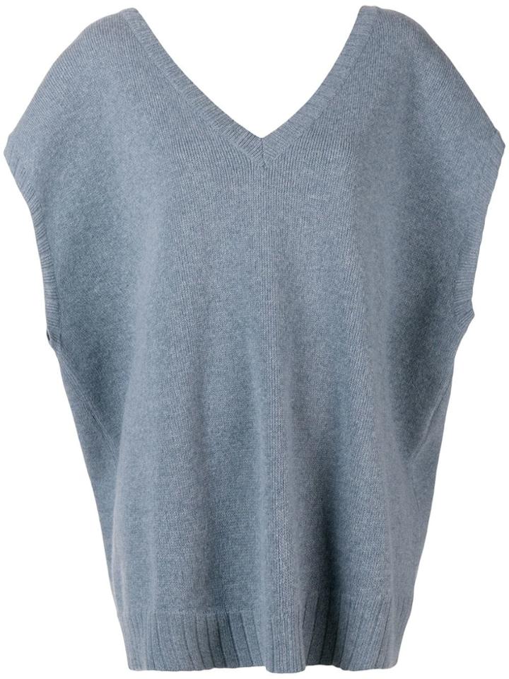 Stella Mccartney Cap Sleeve Sweater - Blue