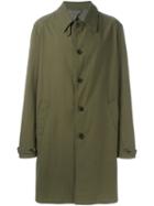 Maison Margiela Buttoned Trench Coat, Men's, Size: 48, Green, Acetate/cotton/polyamide