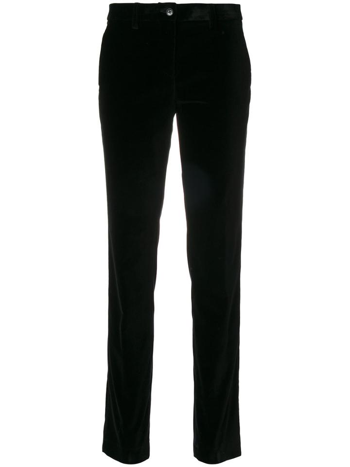 Etro - Slim-fit Pants - Women - Cotton/spandex/elastane - 44, Black, Cotton/spandex/elastane