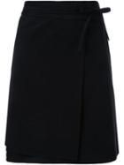 G.v.g.v. Suedette Wrap Skirt, Women's, Size: 36, Black, Artificial Leather