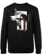 Neil Barrett Graphic Print Sweatshirt, Men's, Size: Xl, Black, Viscose/polyurethane