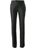 Maison Margiela Chevron Jacquared Trousers, Women's, Size: 42, Grey, Cotton/silk