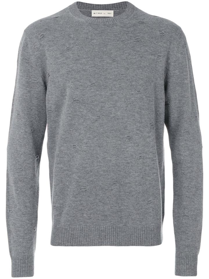 Etro Little Holes Detail Sweatshirt - Grey