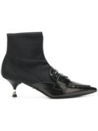 Prada Pointed Sock Boots - Black