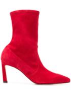 Stuart Weitzman Rapture Boots - Crimson Suede