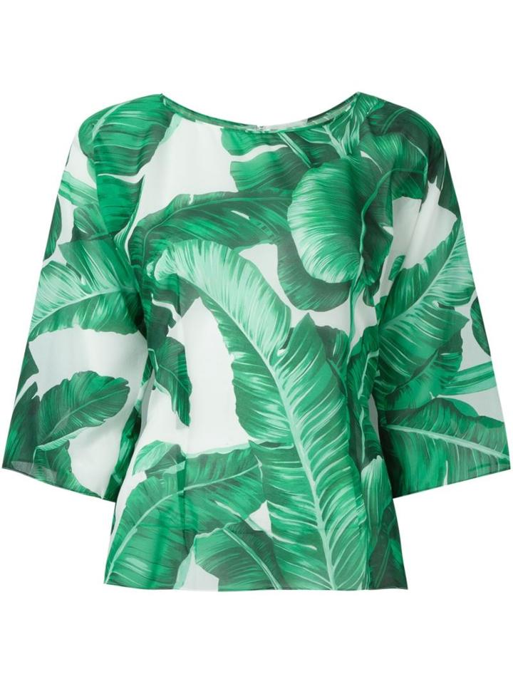 Dolce & Gabbana Banana Leaf Print Blouse