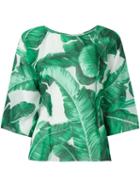 Dolce & Gabbana Banana Leaf Print Blouse