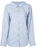 Le Ciel Bleu Spread Collar Shirt, Women's, Size: 36, Blue, Cotton