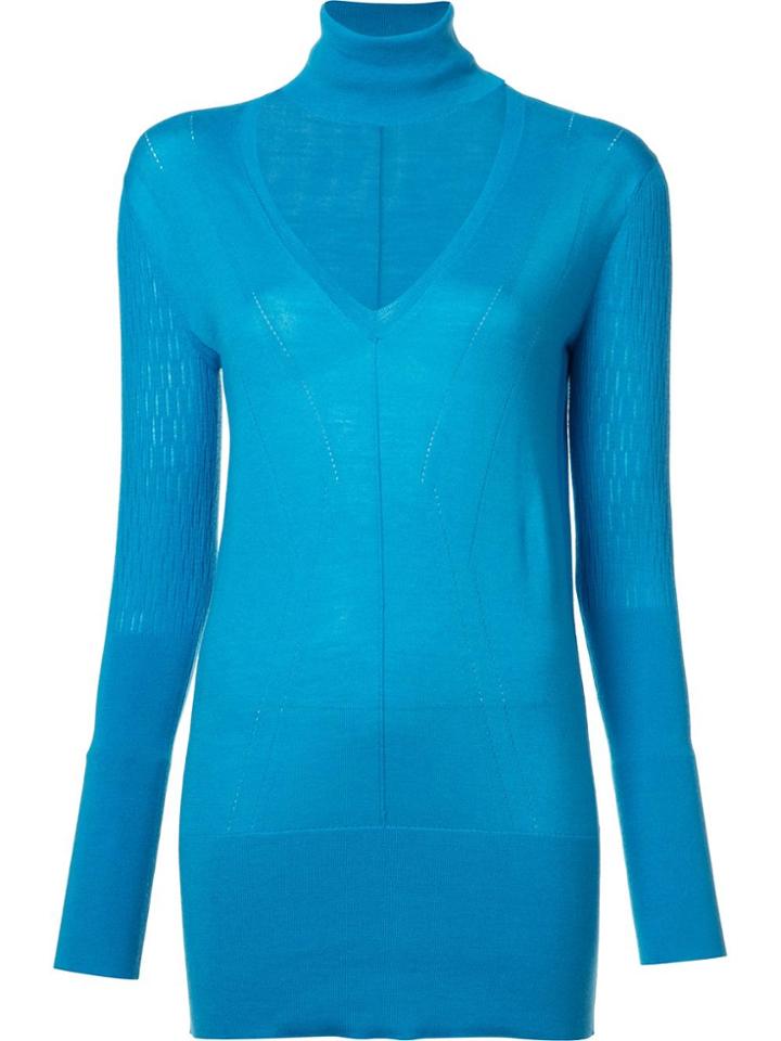 Tome 'deep V Turtleneck' Sweater - Blue