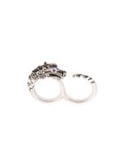 John Hardy Naga Sapphire, Spinel And Sapphire Two Finger Ring - Silver
