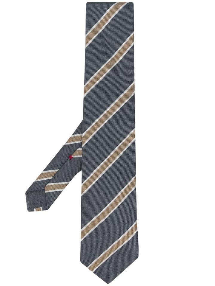 Brunello Cucinelli Striped Tie - Green