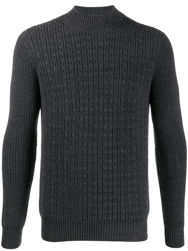 Altea Gauge 5 Detail Knit Jumper - Grey